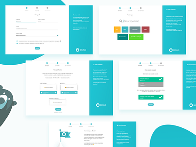 Onboarding for Bruno banking bot figma finance fintech forms logo material onboarding react upload web