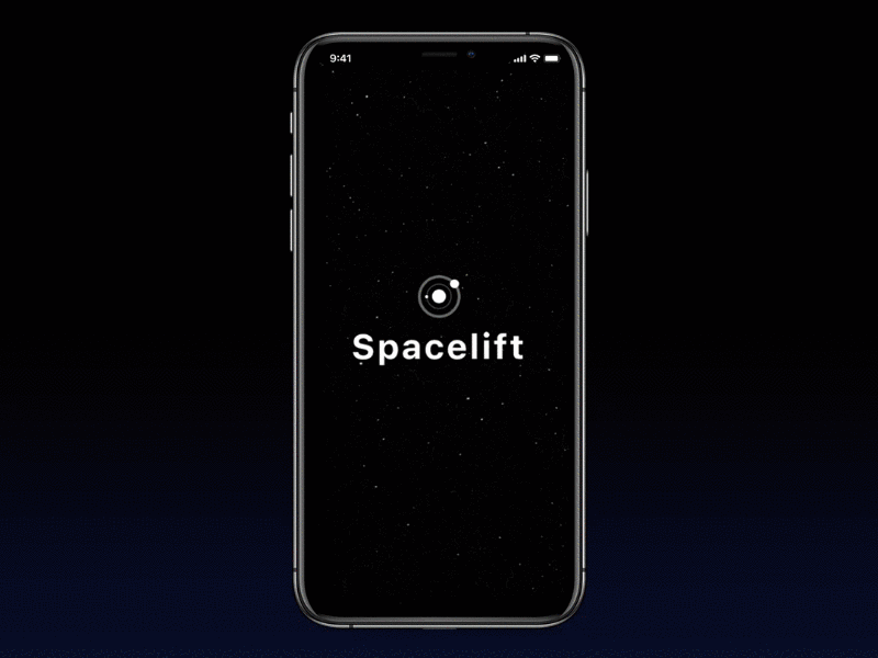 Space travel app - concept