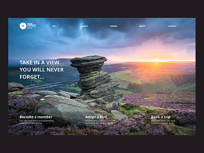 Peak District Web UI adobexd beauty homepage ui uidesign userinterface ux uxdesign webdesign website