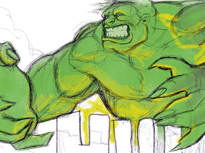 Hulk scratch avengers ceed creative comics hulk incredible hulk ipad marvel phillip maddox sketch