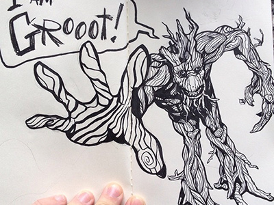 I am Groot comic comics gotg groot guardians of the galaxy i am groot illustration ink marvel phillip maddox sketch