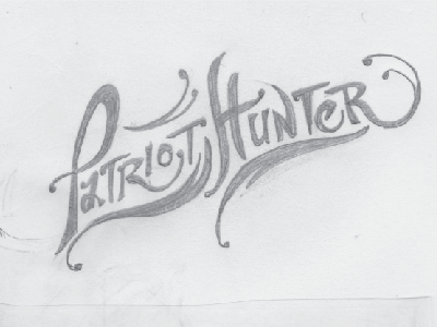 Patriot Hunter logo sketch ceed creative lettering logo phillip maddox type typography