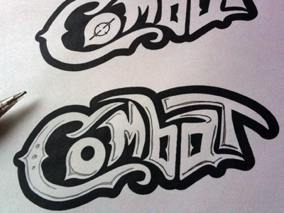 Combat custom drums logo ceed creative combat design drums hand lettered lettering logo phillip maddox typography