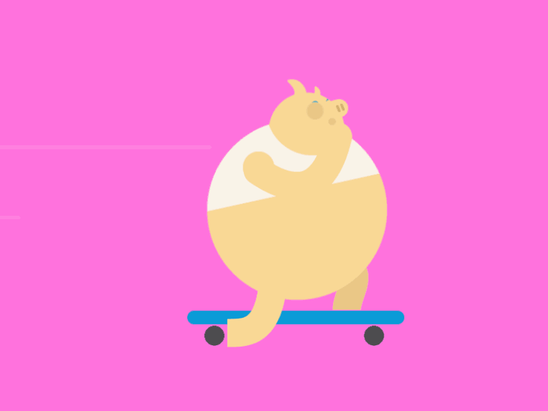 Skater Pig animation ceed ceed creative fat gif phillip maddox pig piggy skateboard skater