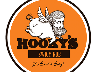 Hooky's Logo | Swicy Rub branding ceed ceed creative design hookys illustration label logo logo design phillip maddox spice swicy rub