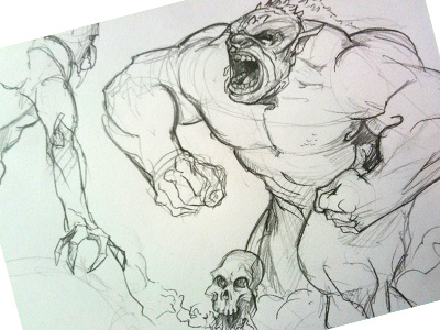 Ghouls art ceed creative fantasy illustration illustrator monster pencil phillip maddox sketch skull