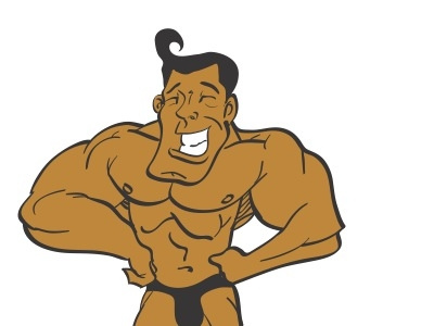 Stud Muffin beach bodybuilder ceed creative guy illustration illustrator muscle phillip maddox