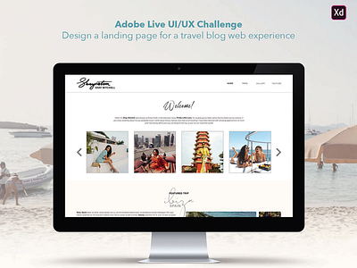 Adobe Live UI/UX Travel Landing Page
