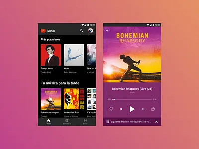 Youtube music bohemian rhapsody ui ux design ux ux design