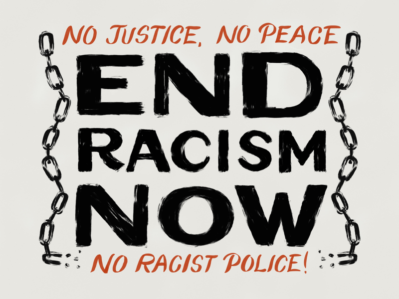 End Racism Now - Poster Download! by Hannah Smith on Dribbble