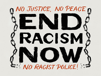 End Racism Now - Poster Download! black lives matter blm download free poster procreate texture typography