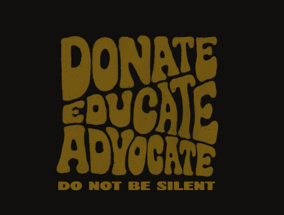 Donate. Educate. Advocate. - Poster Download! black lives matter blm design download free hand lettering lettering poster procreate type typography