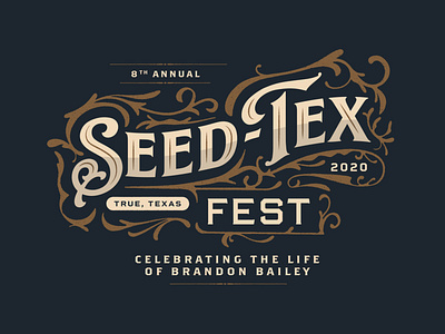Seed-Tex Fest - Concept 2 apparel design design fest festival fort worth illustration illustrator seedtex texas trust printshop tshirt design type typography vector