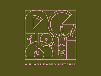 Pizza Verde apparel design design fort worth geometric illustrator pizza pizzeria plant based tshirt design vector vegan verde