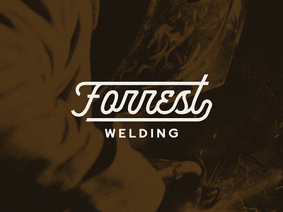 Forrest Welding Logo Concept boise branding design forrest welding idaho identity logo logotype monoline script type typography welding