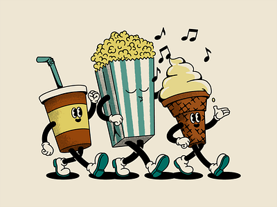 Grand Berry Theater Snacks apparel design design fort worth grand berry ice cream illustration illustrator movies popcorn procreate shirt design snacks soda texture theater trust printshop tshirt