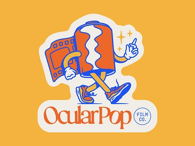 OcularPop Film Co Stickers airmax brand branding canister character design film film co fort worth illustration illustrator logo nike ocular pop rebrand sticker type typography