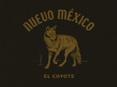 The Good Stuff - Santa Fe, NM - Coyote animal coyote design fort worth illustration illustrator new mexico nuevo mexico santa fe texture the good stuff type typography wolf