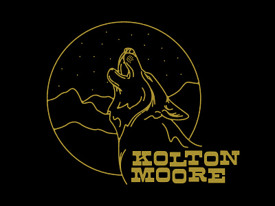 Kolton Moore apparel design design fort worth icon illustration illustrator kolton moore mountains texture trust printshop tshirt design type typography vector western wolf