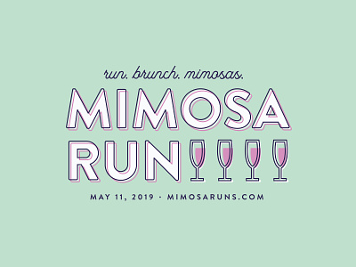 Mimosa Run 2019 - Event Shirts apparel design design event fort worth illustration illustrator mimosa run social running trust printshop tshirt design type typography