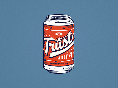 Trust Printshop 4th of July 4th of july apparel design beer beer can design fort worth illustration illustrator independence day patriotic retrosupplyco trust trust printshop tshirt design type typography