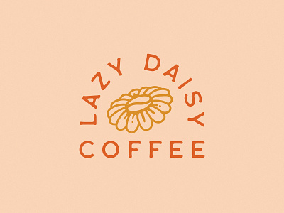 Lazy Daisy Logo Concept badge branding coffee coffee brand design fort worth icon illustration illustrator lazy daisy logo type typography vector