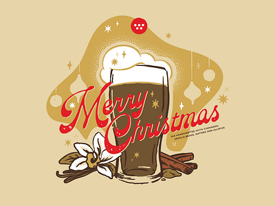 5 Stones Brewery Christmas Ale apparel design beer brewery christmas design fort worth holiday illustration illustrator merry christmas trust trust printshop tshirt design type typography vector