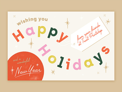 2019 Trust Holiday Card card christmas design fort worth happy holidays holiday holiday card new year texture trust trust printshop type typography