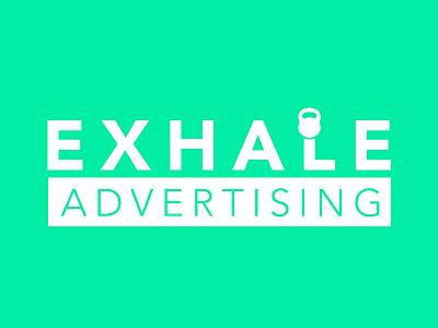 Exhale Advertising Logo advertising brand branding design fitness gym health logo marketing vector