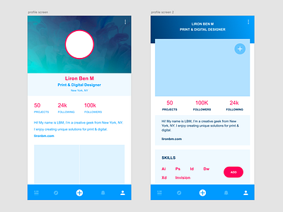 Profile UI Design