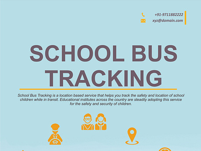 school bus tracking branding design illustration typography vector