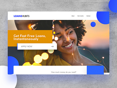 LoansHubits colors design font free graphic hello dribbble new psd template web