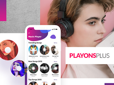 Music Player App UI/UX Design PLAYONSPLUS