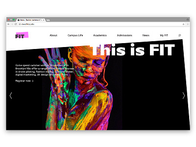 Fashion Institute of Technology - Website Design college design digital fit ui ux web