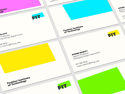 Fashion Institute of Technology - Business Cards business cards color print design