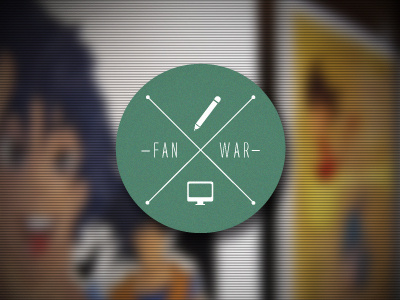 Fan War branding design dragon ball embleme fan war illustration landing logo retro web design