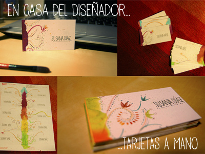 Cards business cards cards diy ilustration ux spain uxspain uxspain 2013 valladolid watercolor