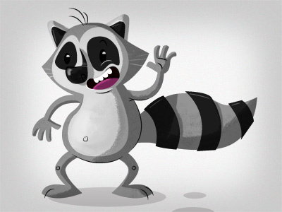 Mapache animal cartoon funny hello hi mapache raccoon