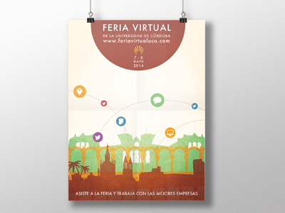 Poster Cordoba2 city cordoba fair icons illustration poster skyline virtual virtual fair