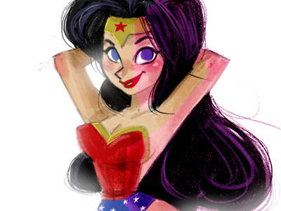 Wonderwoman Port drawing girl hero illustration ilustración pretty susker wonder woman