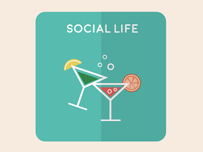 Social Life design flat home house icon icons illustration vectorial
