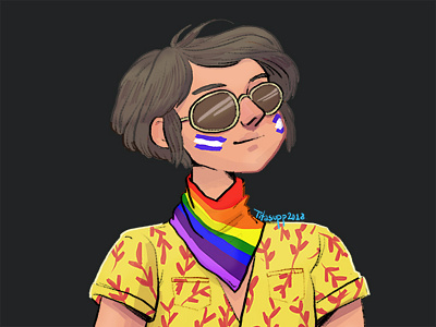 Pride digital paint illustration portrait pride