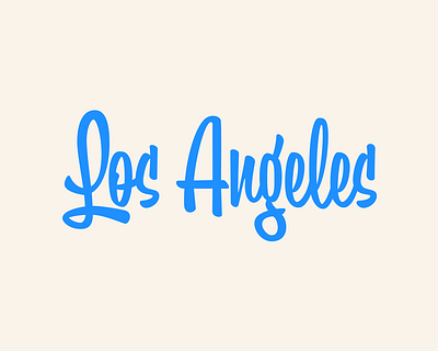Los Angeles blue cesar contreras illustrator letter art