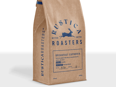 Rustica Roasters Craft Bag branding cesar contreras coffee coffee bag packaging top design