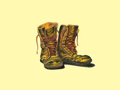 boots illustration branding coloredpencil design drawing icon illustration lettering minimal painting