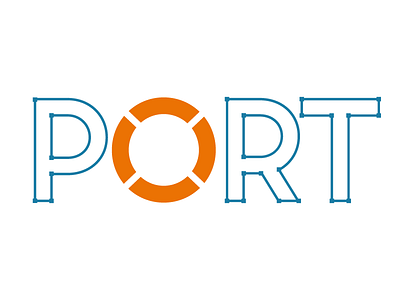 PORT branding lifesaver logo nodes port storm