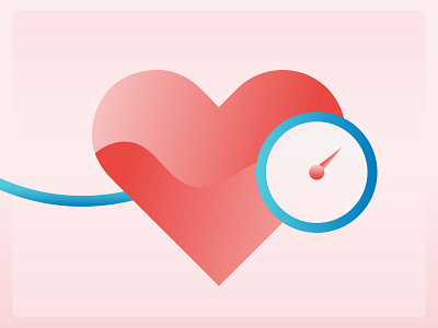 Hypertension design doctor flat gradient health heart illustration illustrator medical vector