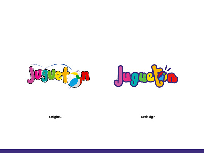 Juguetón ilustrator logo redesign toy toy store vector