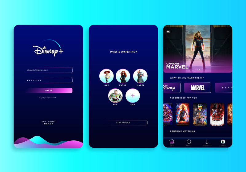 Disney Plus, first part by Alexandra Espinoza on Dribbble