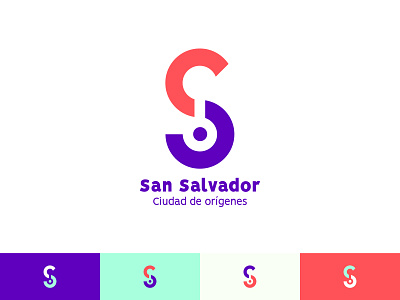 San Salvador branding city branding design flat illustration illustrator logo san salvador smart city vector